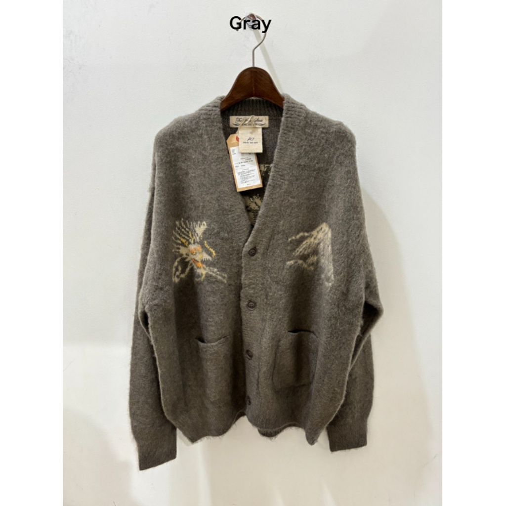 REMI RELIEF 起毛ニットカーデ(スカ柄)