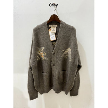 REMI RELIEF 起毛ニットカーデ(スカ柄)