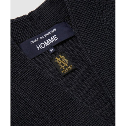 COMME des GARCONS HOMME BATONER W-NAME WOOL KNIT CARDIGAN（CHARCOAL）