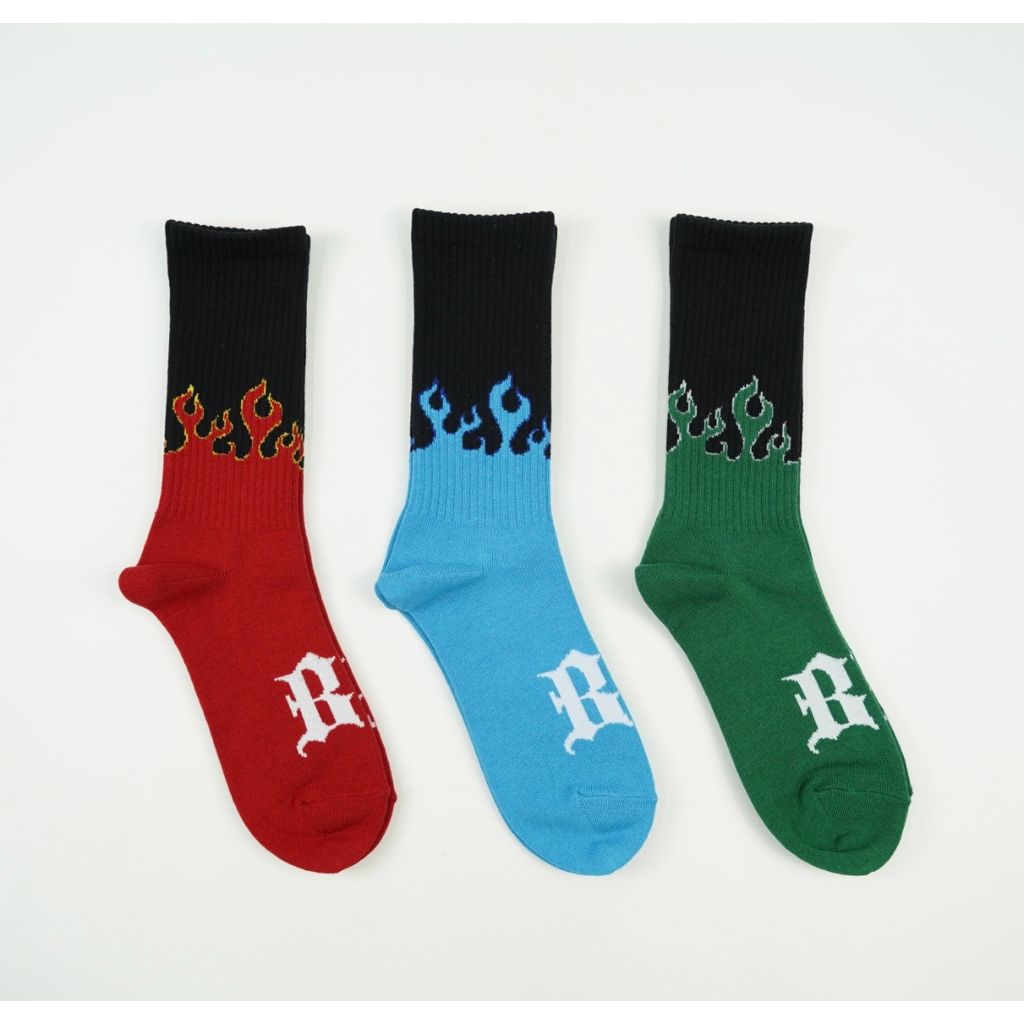 BOKU HA TANOSII ／ BOKUTANO SOCKS "Flames"