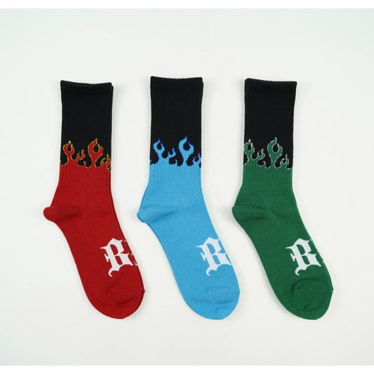 BOKU HA TANOSII ／ BOKUTANO SOCKS "Flames"