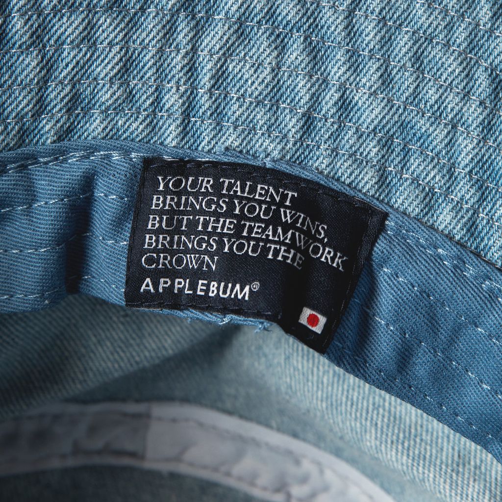 APPLEBUM “APPLE LOGO" DENIM BUCKET HAT [L.BLUE]