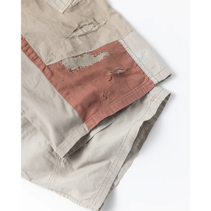 ANACHRONORM REMAKED MIX PANEL WIDE EASY PANTS BEIGE