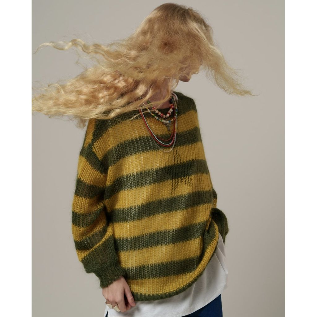 AMBERGLEAM Mesh Mohair knit