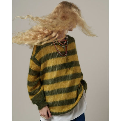 AMBERGLEAM Mesh Mohair knit