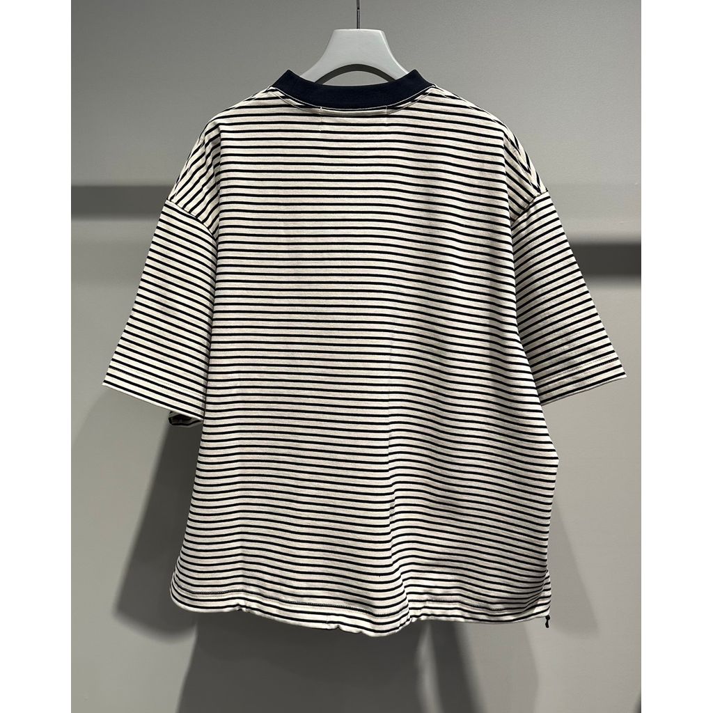 【MADE IN JAPAN】LINEAGE BALLON NATURAL BORDER TEE（NATURAL）