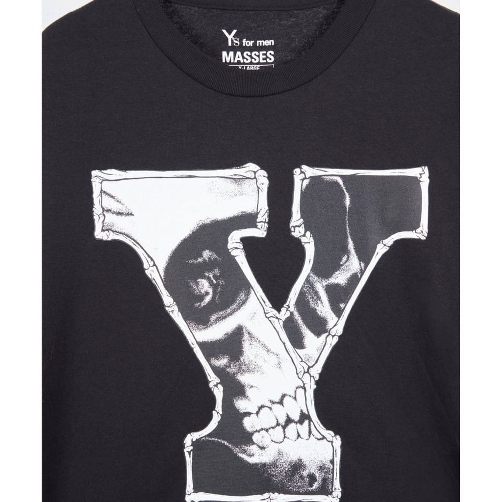 Y's for men × masses ROUND NECK SHORT SLEEVE T C