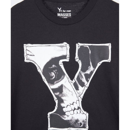 Y's for men × masses ROUND NECK SHORT SLEEVE T C