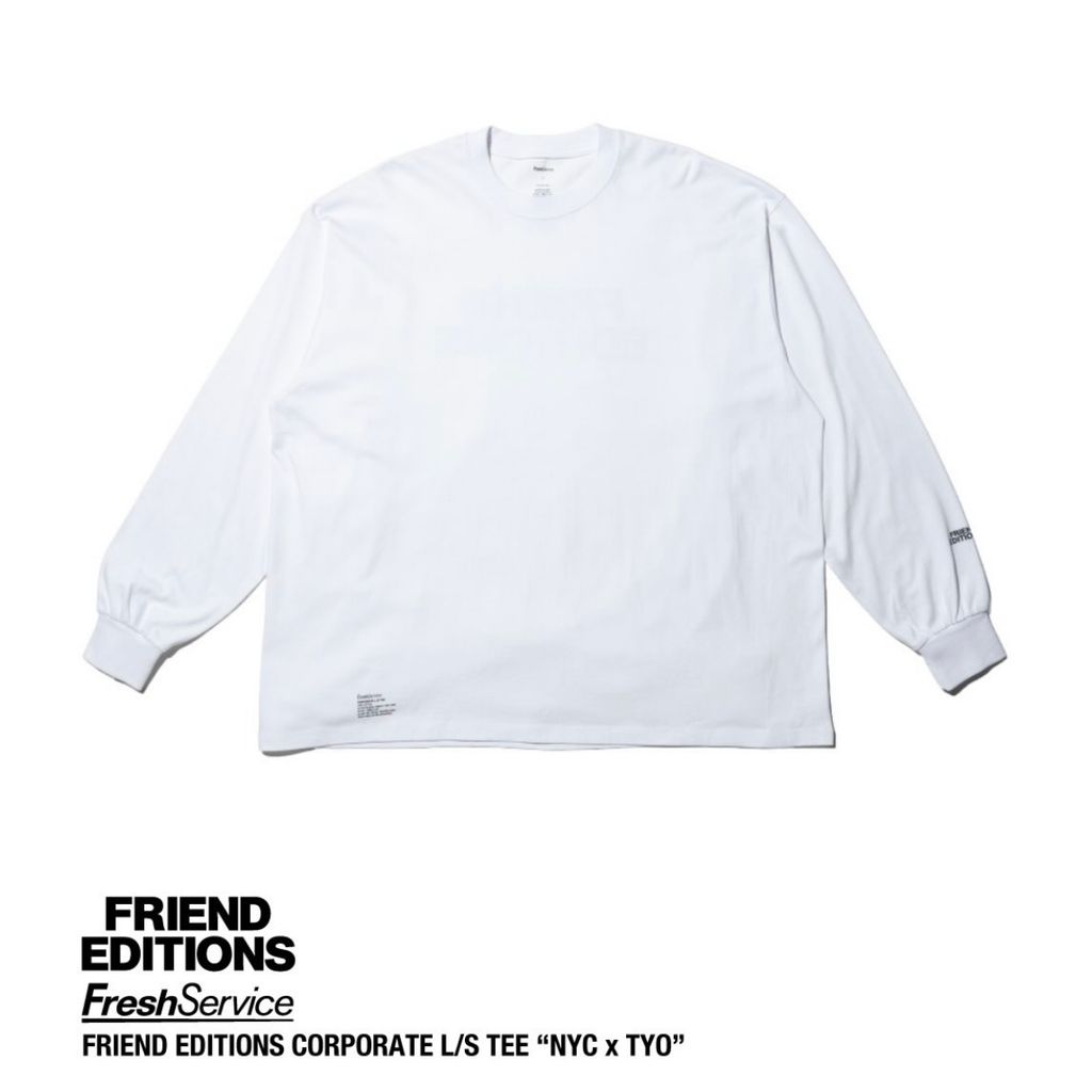 FreshService × FRIEND EDITIONS "FRIEND EDITIONS CORPORATE L/IS TEE "NYC X TYO"