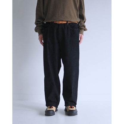 ANACHRONORM SULFUR DYED CORDUROY 5P WIDE PANTS SULFUR BLACK