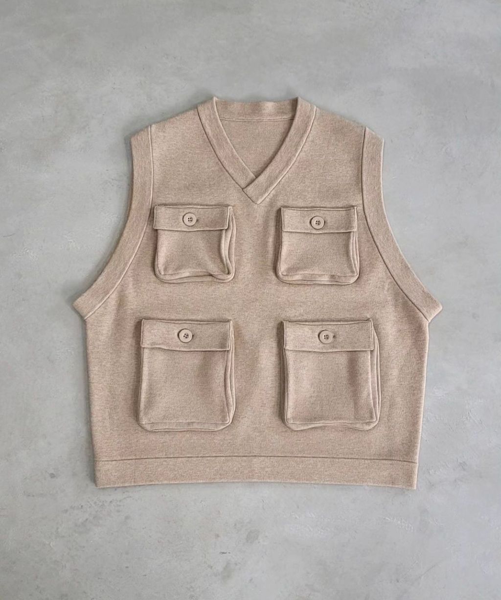 VOO × AMBERGLEAM Fisherman Knit Vest