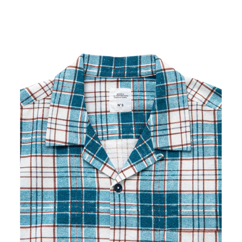 BEDWIN & THE HEARTBREAKERS L/S ORG PRINTED NEL SHIRT "RICK"
