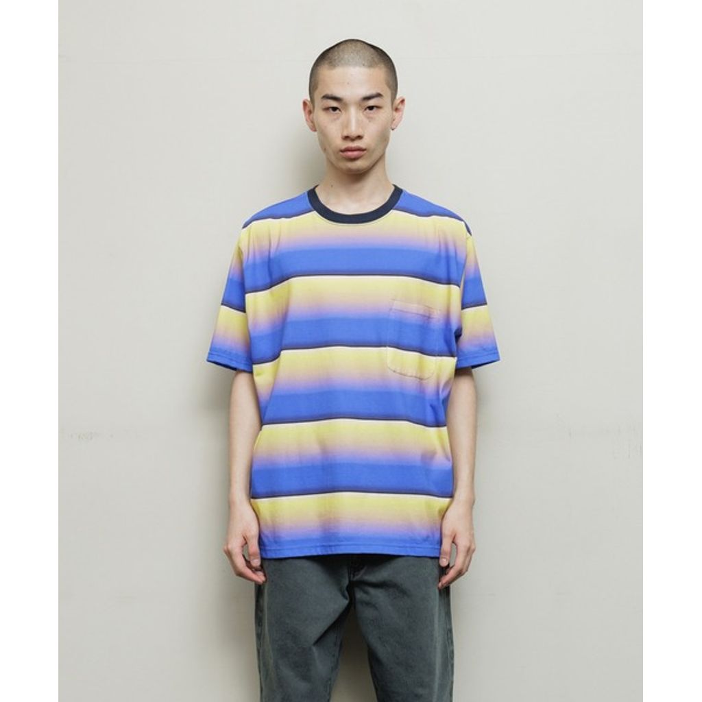 BAL GRADIENT STRIPE CREW NECK TEE
