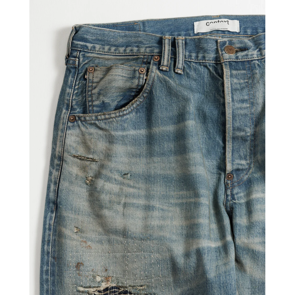 ANACHRONORM CONTEXT-001-R1 REGULAR TAPERED 5P PANTS INDIGO (REMAKE)