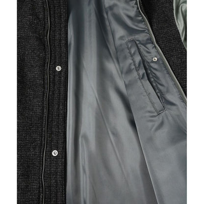 COMME des GARCONS HOMME WOOL 縮絨 × NYLON TWILL COAT（GRAY）