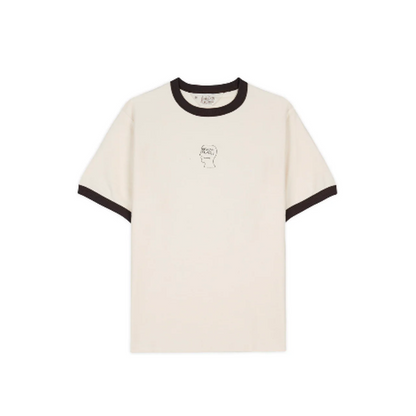 BRAIN DEAD SLUBBY RINGER T-SHIRT - NATURAL