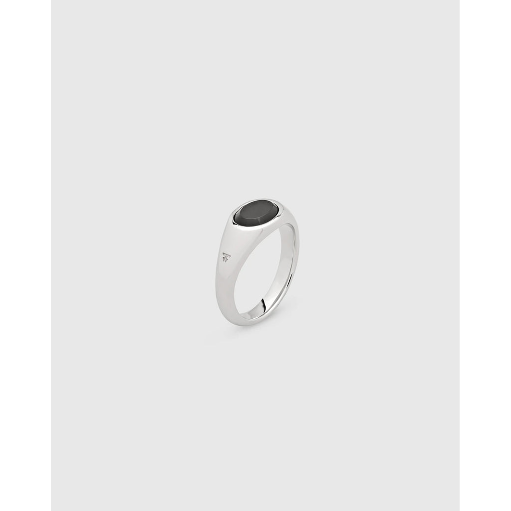 TOM WOOD Joe Ring Polished Onyx