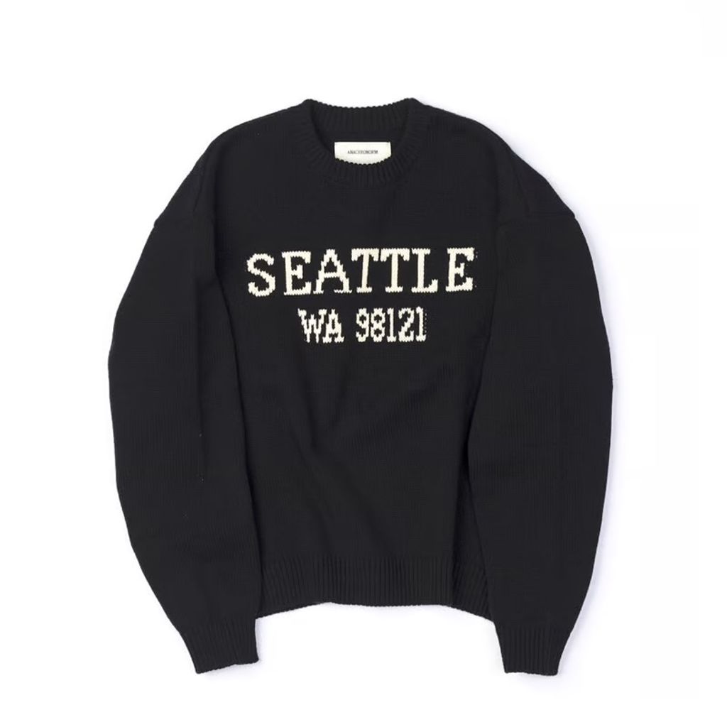 ANACHRONORM AN249 SEATTLE JACQUARD KNIT BLACK