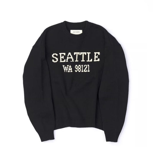 ANACHRONORM AN249 SEATTLE JACQUARD KNIT BLACK