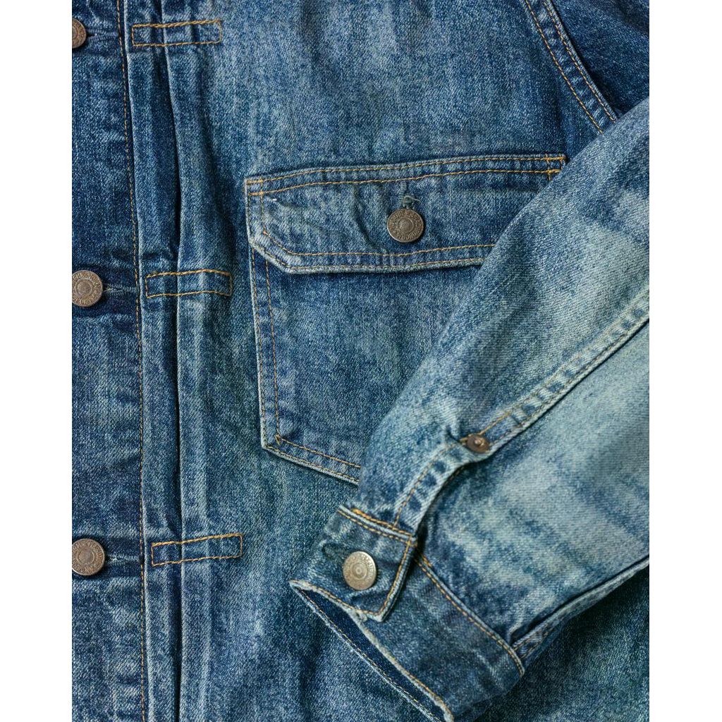 ANACHRONORM  AGING DOUBLE POCKET DENIM JACKET INDIGO