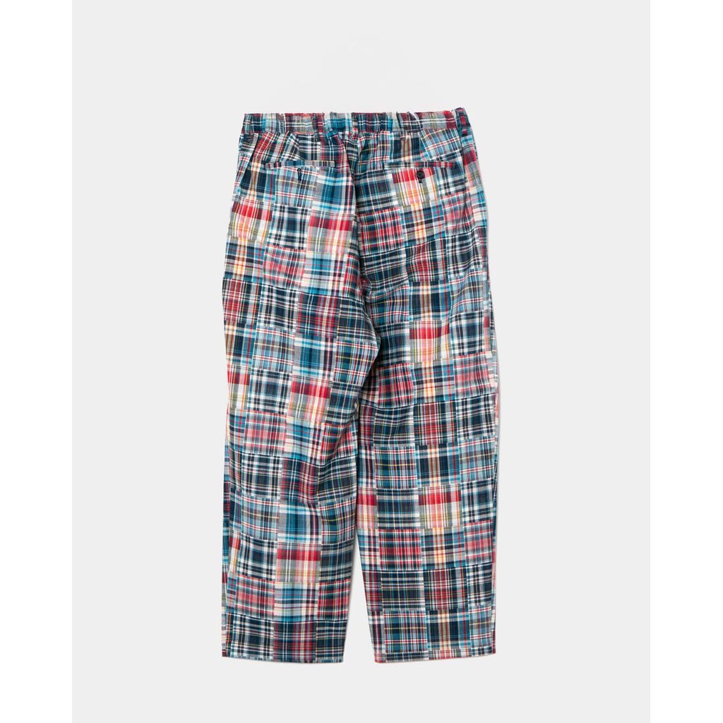 APPLEBUM PATCHWORK MADRAS WIDE PANTS