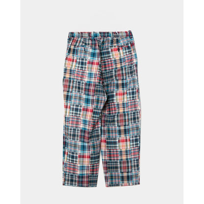 APPLEBUM PATCHWORK MADRAS WIDE PANTS