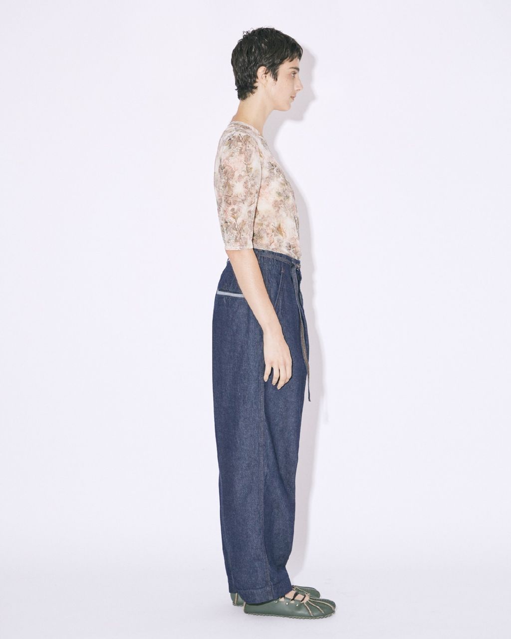 beautiful people left hand twill tuck denim pants