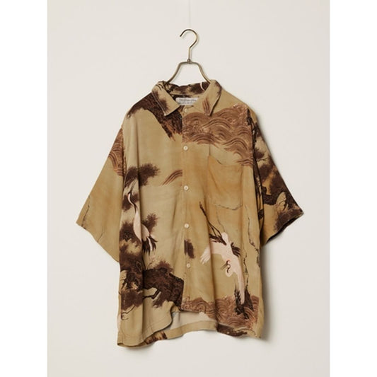 【予約商品】REMI RELIEF RN30389013 鶴柄アロハシャツ 26ss