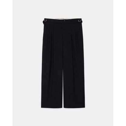 marka Recycled Polyester Non-Mulesed Wool Gabardine Two Tuck Military Trousers