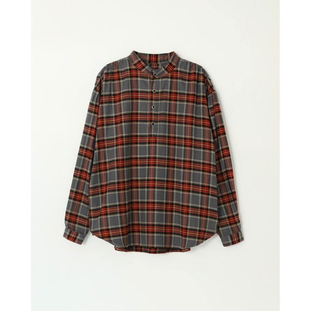 AMBERGLEAM Fabric Henley Blouse