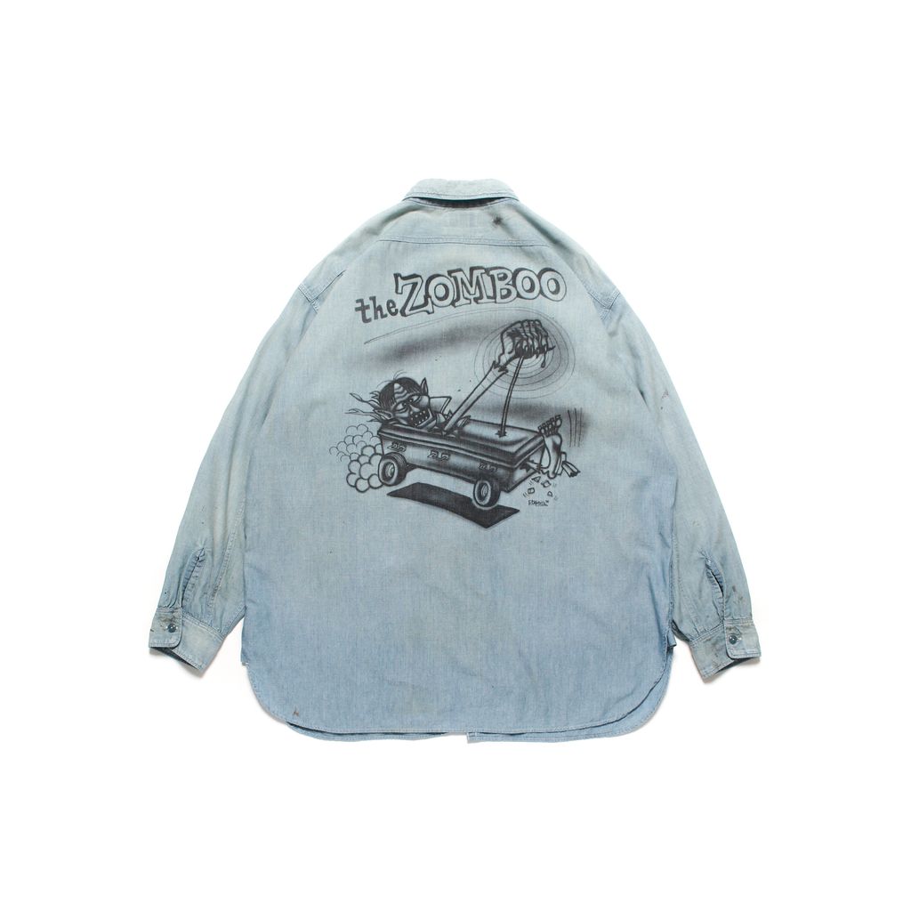 BOWWOW SKETCH ZOMBOO USN CHAMBRAY SHIRT AGED