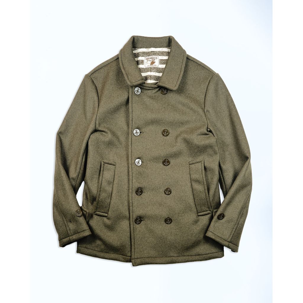 ANDFAMILYS Feather Wool Pea Coat
