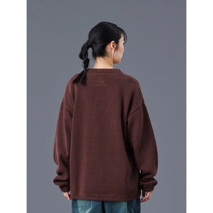 Liberaiders  WOVEN LOGO KNIT SWEATER 774012503