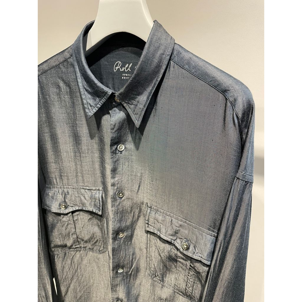 PORTER CLASSIC ROLL UP SOFT CUPRO SHIRT