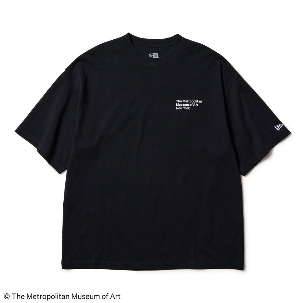 NEW ERA  半袖 オーバーサイズド コットン Tシャツ The Met ブラ ック