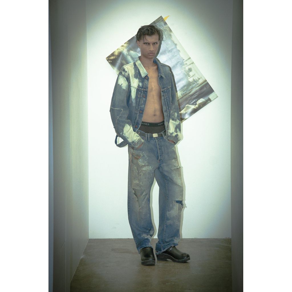 ANACHRONORM HARD REMAKED REGULAR TAPERED 5P PANTS INDIGO (REMAKE)
