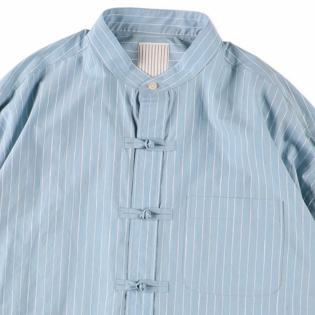 S.F.C P/C COTTON STRIPE KUNG FU SHIRT – MAROON WEBSTORE