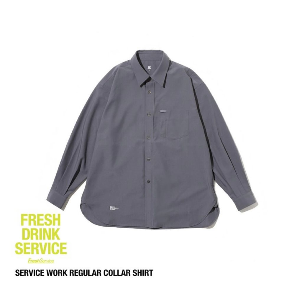 FRESH DRINK SERVICE "SERVICE WORK REGULAR COLLAR SHIRT"