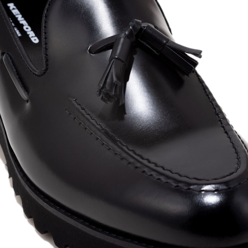 KENFORD MENS TANK SOLE TASSEL LOAFERS / BLACK