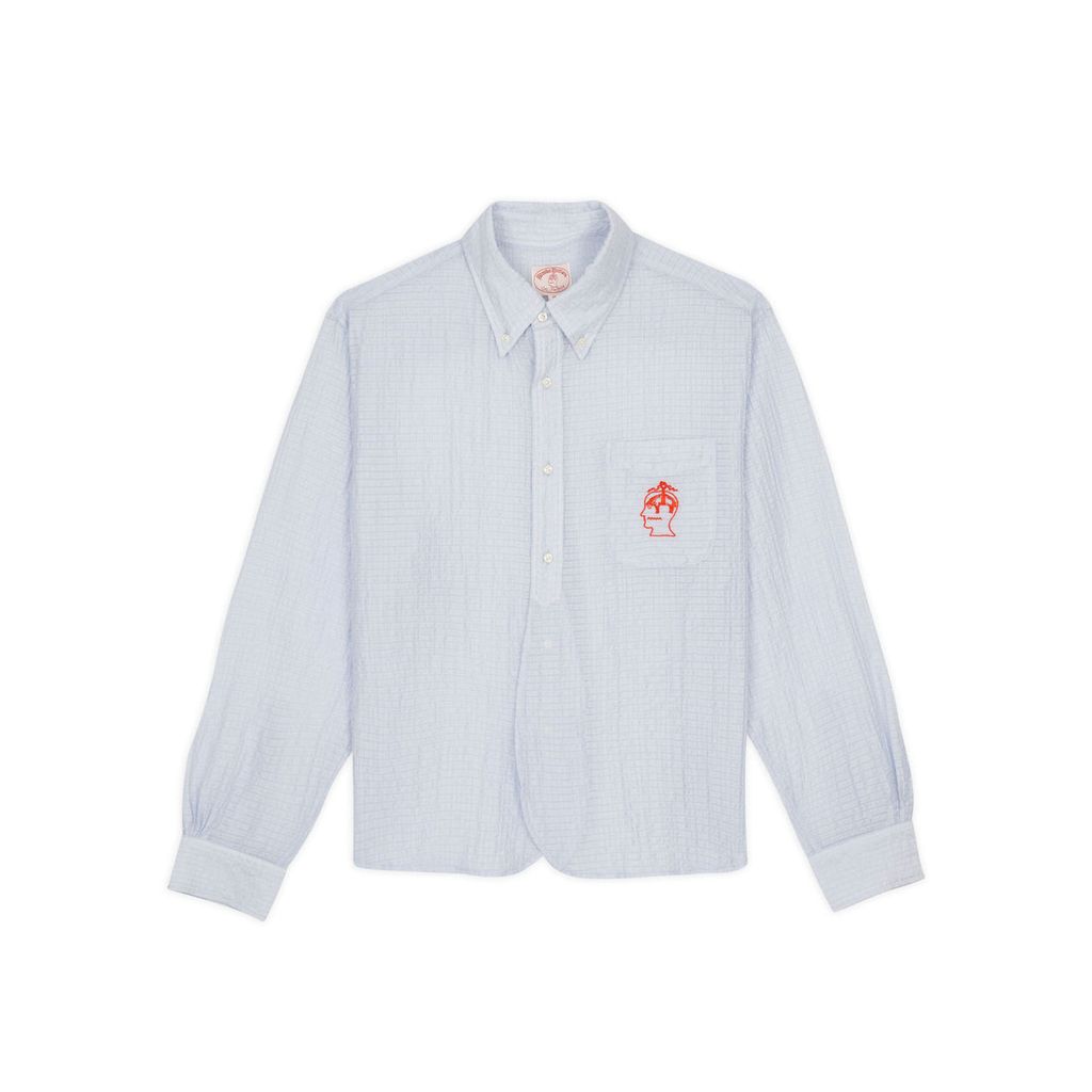 BRAIN DEAD BB Half Placket Oxford Button Up Shirt