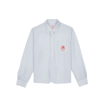 BRAIN DEAD BB Half Placket Oxford Button Up Shirt