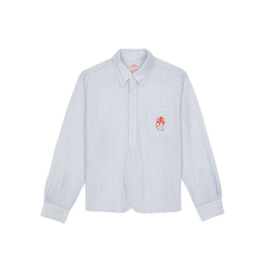 BRAIN DEAD BB Half Placket Oxford Button Up Shirt