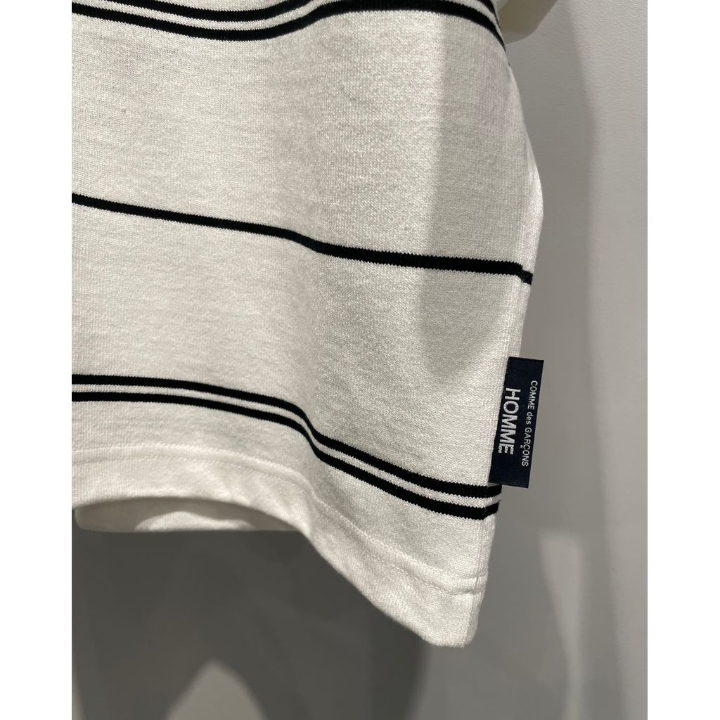 COMME des GARCONS HOMME COTTON BORDER POCKET TEE（WHITE）