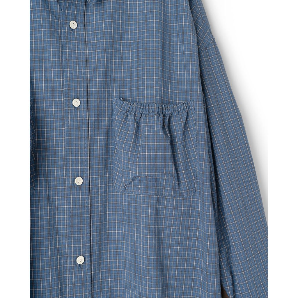 refomed WRIST PATCH WIDE SHIRT "CHECK"