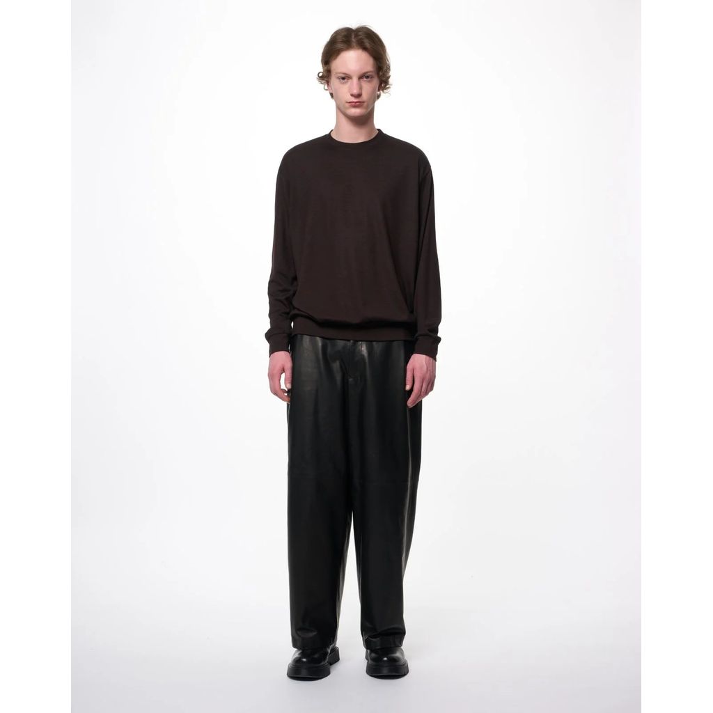 marka  Super 100s Washable Wool Jersey / Crew Neck L/S Tee