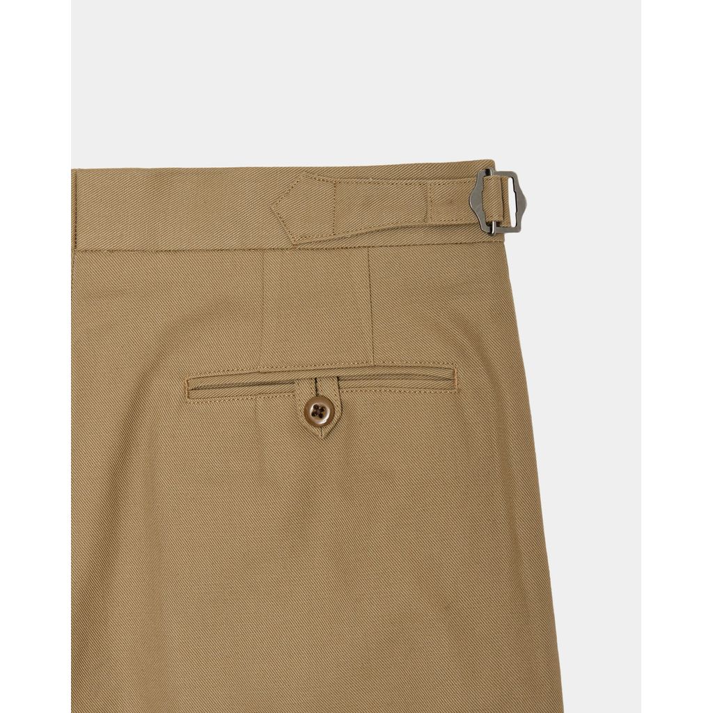 marka Organic Cotton Gabardine / Two Tuck Cropped Trousers
