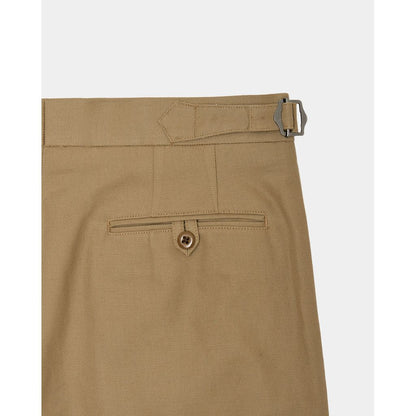 marka Organic Cotton Gabardine / Two Tuck Cropped Trousers