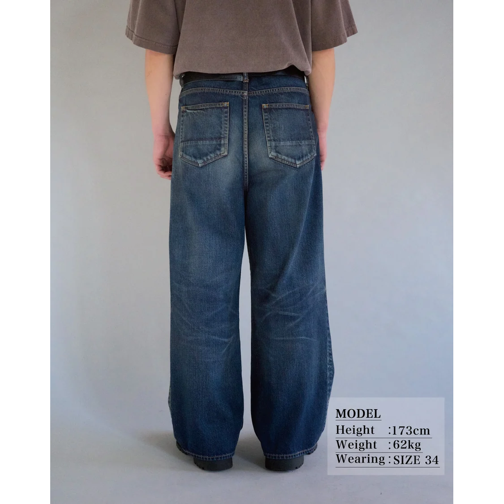 ANACHRONORM REMAKED WIDE 5P DENIM PANTS DARK INDIGO