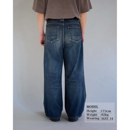 ANACHRONORM REMAKED WIDE 5P DENIM PANTS DARK INDIGO