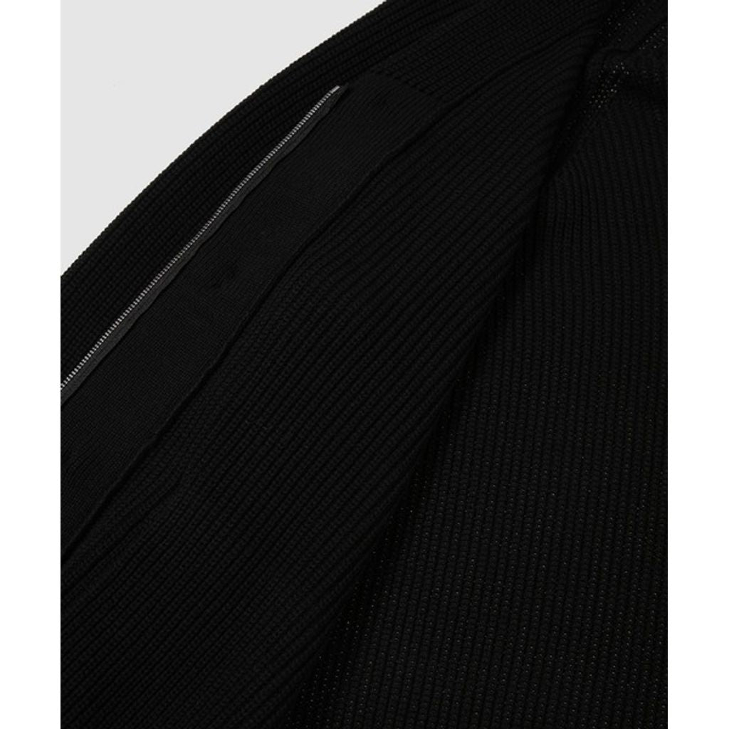COMME des GARCONS HOMME BATONER W-NAME WOOL KNIT CARDIGAN（BLACK）